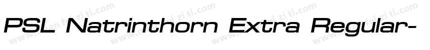 PSL Natrinthorn Extra Regular字体转换